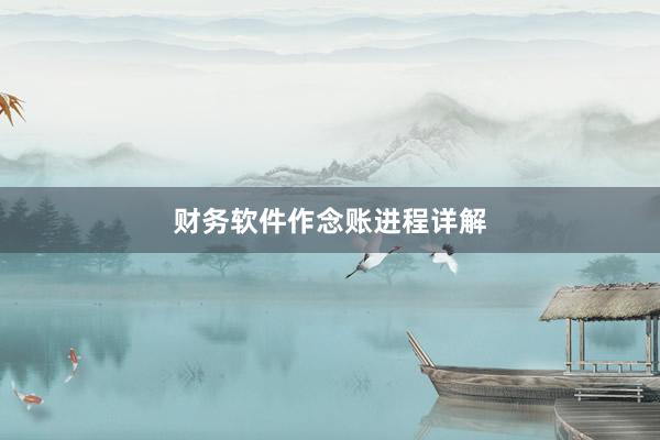 财务软件作念账进程详解